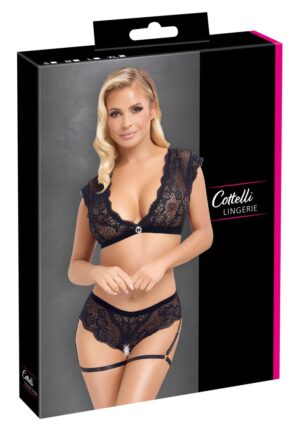 Top und Slip offen S - Dessous-Set