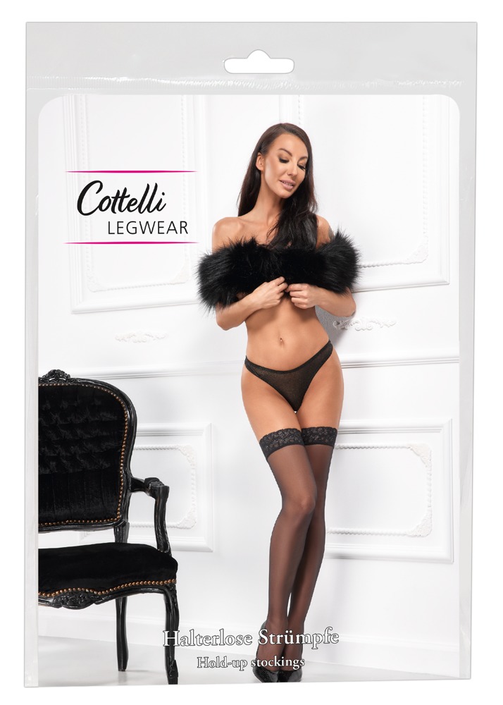 Htl.Strümpfe schwarz 5 - Halterlose Strümpfe von Cottelli LEGWEAR schwarz