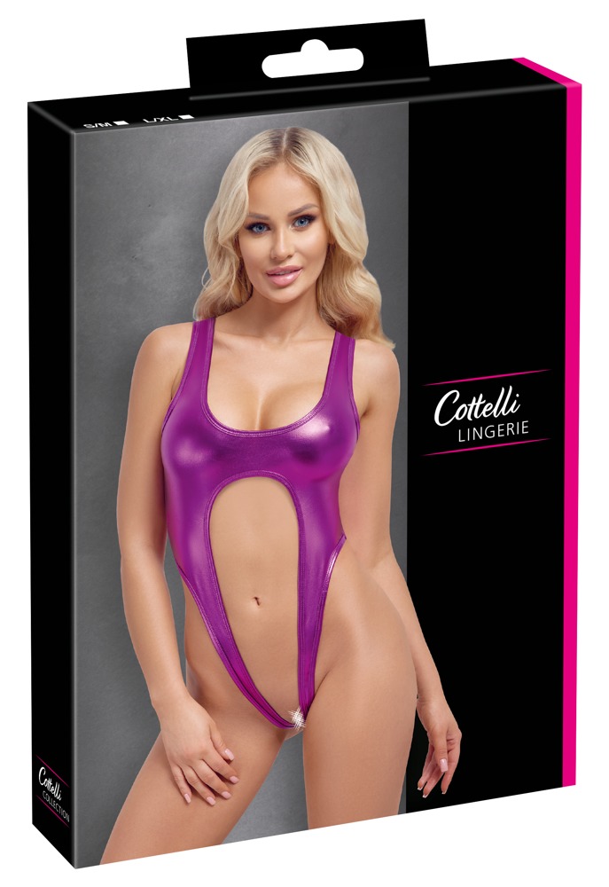 Body pink L/XL - Ouvert-Body von Cottelli LINGERIE pink