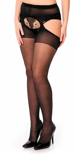 Glamory Plaisir Ouvert 20 Straps-Strumpfhose für Frauen | Farbe: Black | Größe: 40-42