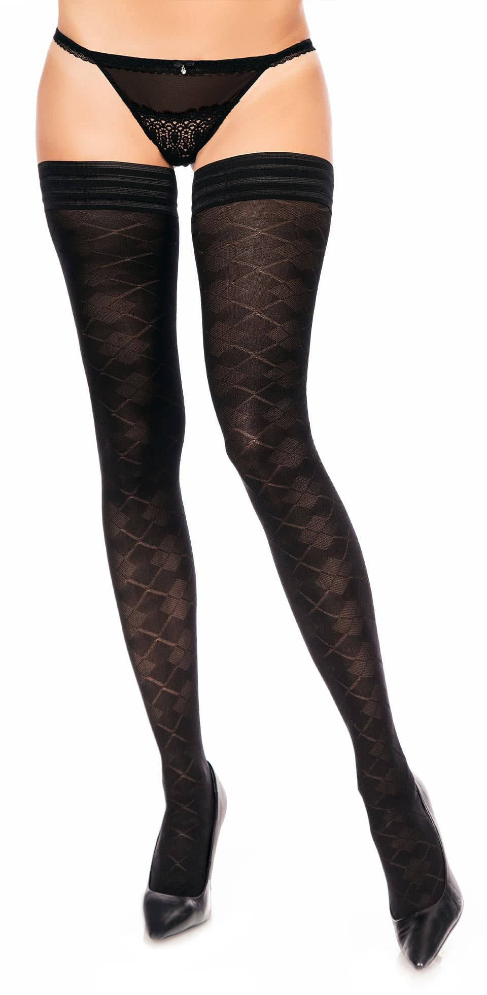 Glamory Dune 50 halterlose Strümpfe | Farbe: Black | Größe: 52-54