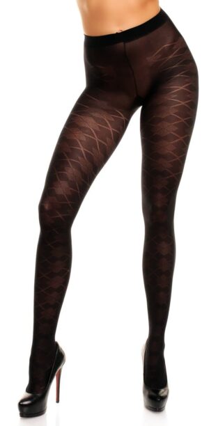Glamory Dune 70 Argyle Strumpfhose | Farbe: Black | Größe: 56-58