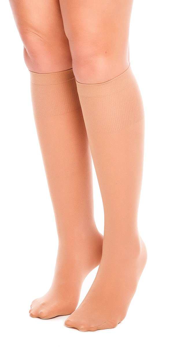 Glamory Fit 50 Extraweite Microfaser Kniestrümpfe | Farbe: Make up | Größe: One size