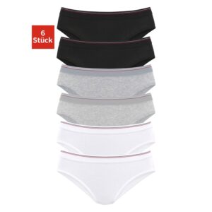 H.I.S Bikinislip Damen grau-meliert, weiß, schwarz Gr.44/46