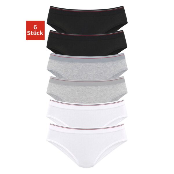 H.I.S Bikinislip Damen grau-meliert, weiß, schwarz Gr.44/46