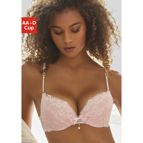 LASCANA Push-up-BH Damen rose-creme Gr.75B