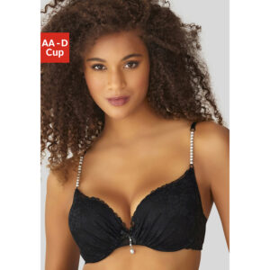 LASCANA Push-up-BH Damen schwarz Gr.70A
