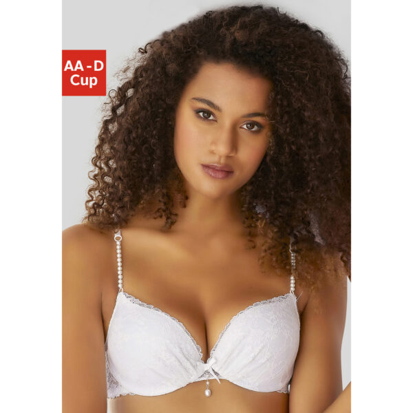 LASCANA Push-up-BH Damen weiß Gr.75B