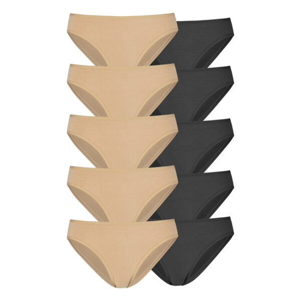 PETITE FLEUR Bikinislip Damen beige, schwarz Gr.48/50