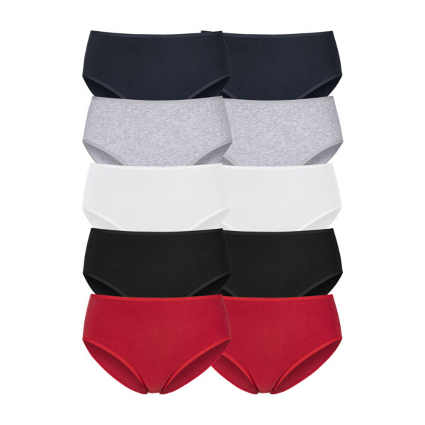 PETITE FLEUR Hüftslip Damen rot, schwarz, weiß, grau-meliert, navy Gr.44/46