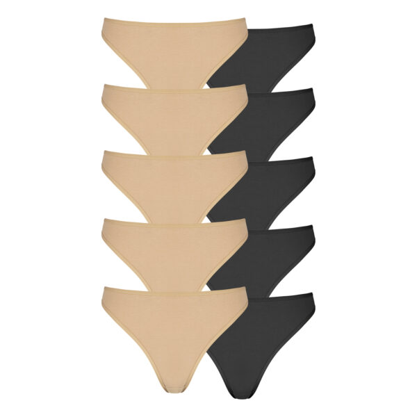 PETITE FLEUR String Damen beige, schwarz Gr.48/50