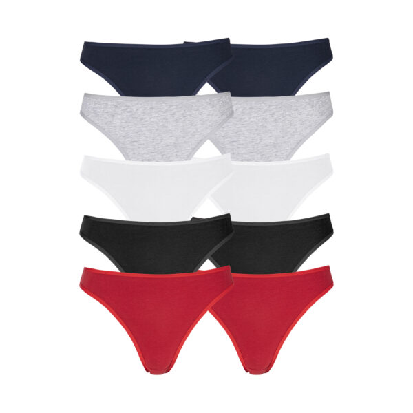 PETITE FLEUR String Damen rot, schwarz, weiß, grau-meliert, navy Gr.48/50