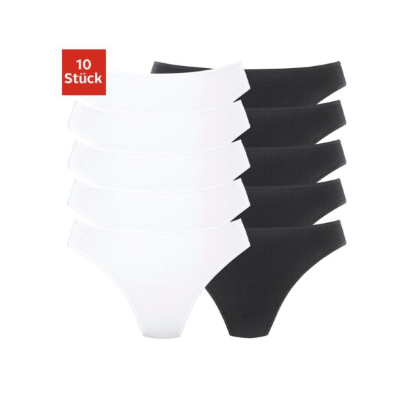 PETITE FLEUR String Damen weiß, schwarz Gr.44/46