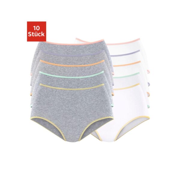 PETITE FLEUR Taillenslip Damen grau-meliert, weiß Gr.56/58