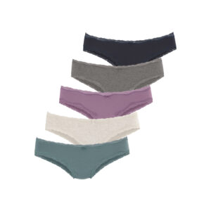 VIVANCE Brasilslip Damen anthrazit meliert, beige meliert, flieder, eukalyptus, navy Gr.44/46