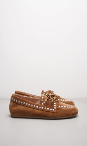 DROP – Hellbraun Veloursleder