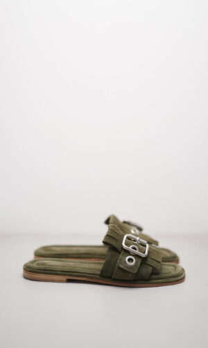 LYA – Khaki Veloursleder