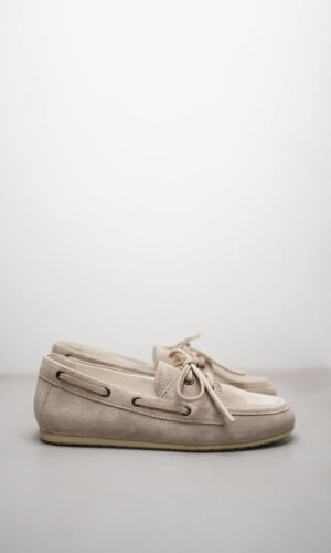 DROP – Beige Veloursleder