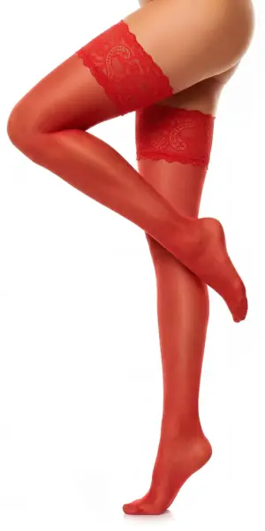 Glamory Comfort 20 halterlose Strümpfe | Farbe: Red | Größe: 48-50