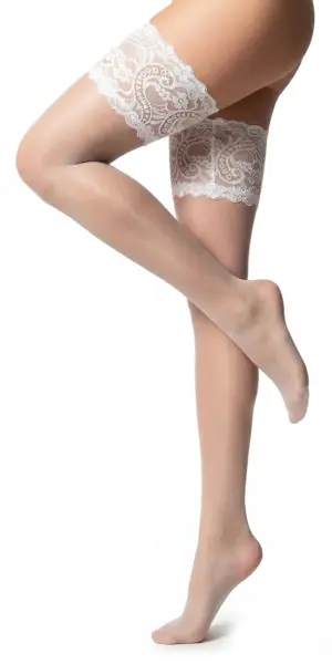 Glamory Comfort 20 halterlose Strümpfe | Farbe: White | Größe: 40-42