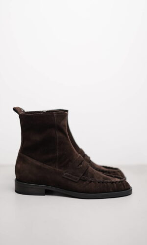 MILL – Dunkelbraun Veloursleder