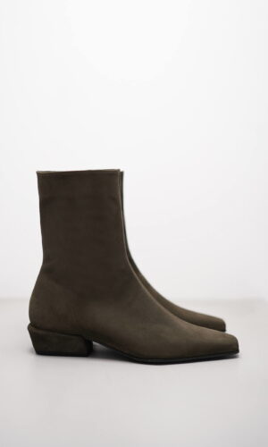 ALMA – Oliv Veloursleder