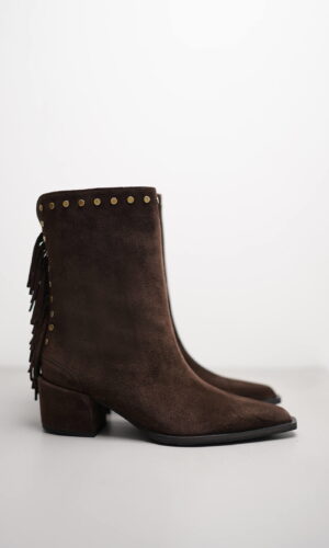 CORA – Dunkelbraun Veloursleder