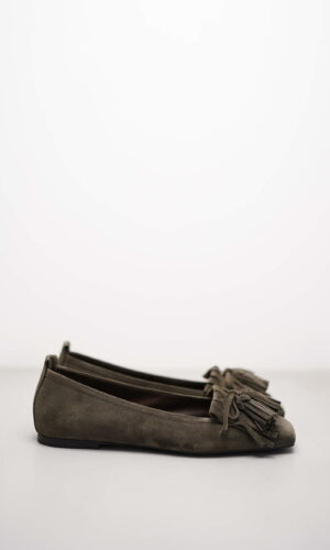 LEILA – Oliv Veloursleder