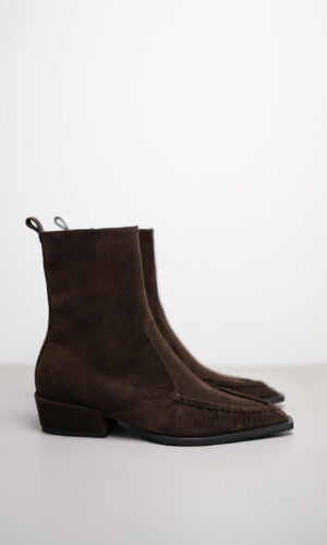 CALLA – Dunkelbraun Veloursleder