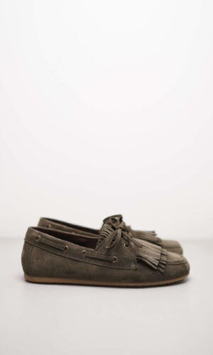 DROP – Oliv Veloursleder