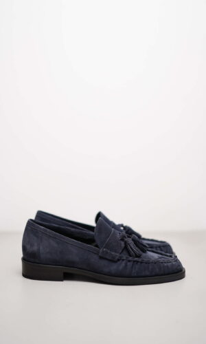 MILL – Blau Veloursleder