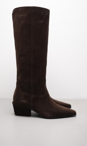 NYLA – Dunkelbraun Veloursleder