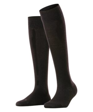 Dames kniekousen van merino wol - Black - 39-42