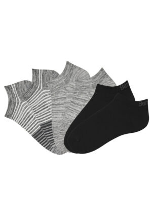 BENCH. Sneakersocken Damen 2x schwarz uni