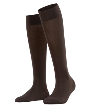 Dames Cotton Touch kniekousen - D. Brown - 39-42