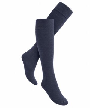 Dames merinowollen panty kniekousen - Marine - One size